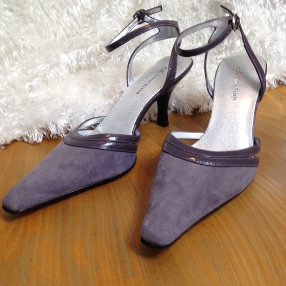 Anne Klein Shoes - Anne Klein Lavender Suede Heels